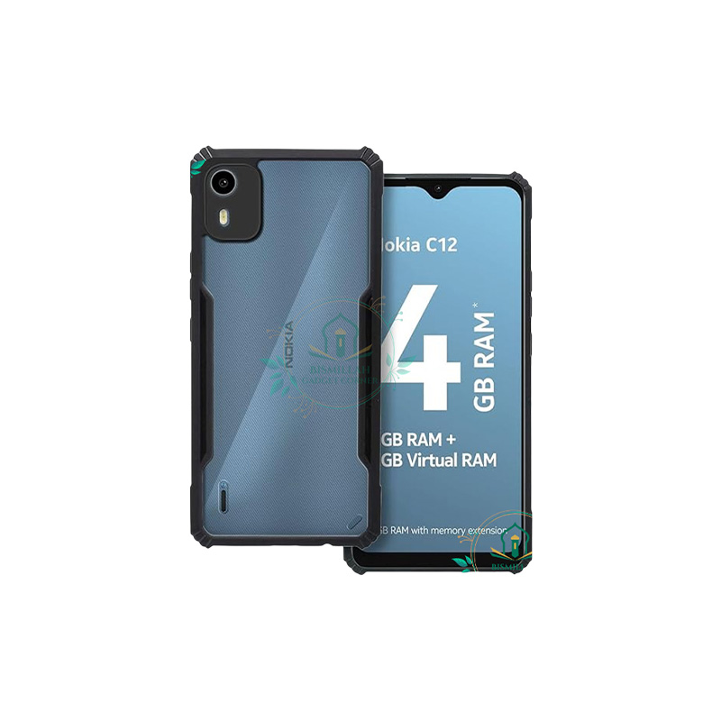 Picture of Xundd Back Cover for Nokia C12 / C12 Pro 5G Transparent Hybrid Hard PC Back Bumper