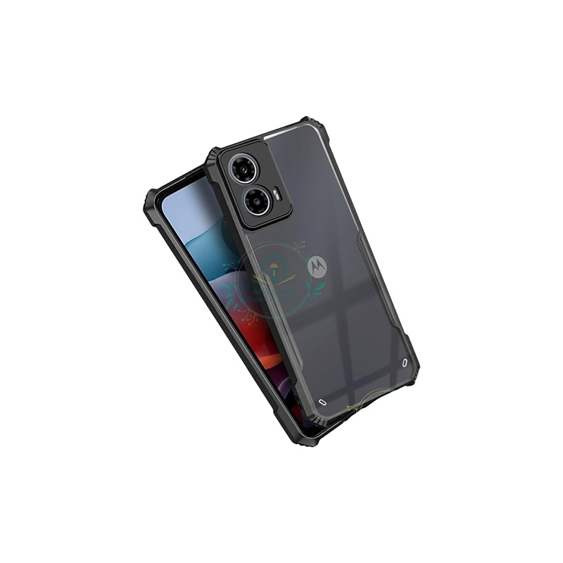 Picture of Xundd Back Cover for Motorola Moto G24 Transparent Hybrid Hard PC Back Bumper
