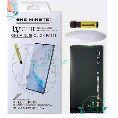 Picture of Premium UV Tempered Glass For For Samsung Galaxy Note 20 Ultra Screen Protector Curved with Liquid Glue and UV Light -Transparent Clear
