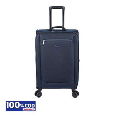 Picture of 24 inch Soft Suitcase/Luggage 450D Jacquard RPET with PUX2 in waterproof- Blue (Original Export) 