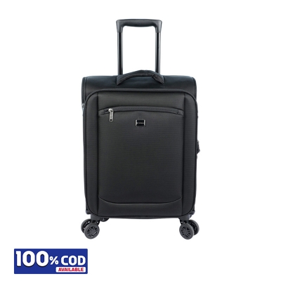 Picture of 20 inch Soft Suitcase/Luggage 450D Jacquard RPET with PUX2 in waterproof- Black (Original Export)