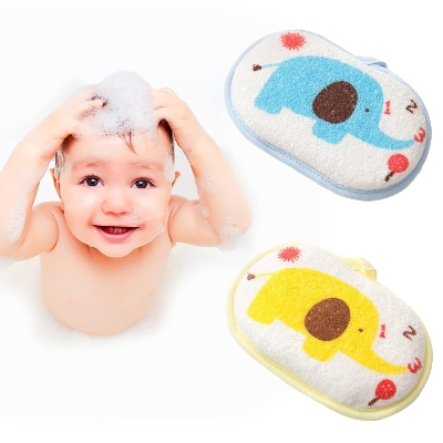 Picture of soft Cotton Bath sponge Bath scrubber for baby