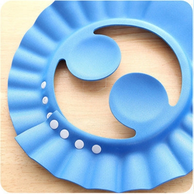 Picture of Adjustable Baby Swim Cap, Adjustable Baby Swim Cap Bath Shampoo Eye Protection Head Shower Water Cover Baby Care Wash Hair Shower Cap For 0-6 Years Kids. 1 pcs