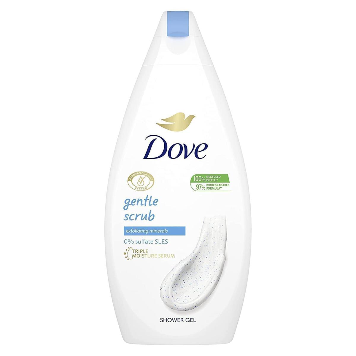 Picture of International NETHERLANDS product Dove Gentle Scrub shower gel body wash used for male/ female - 500 ml