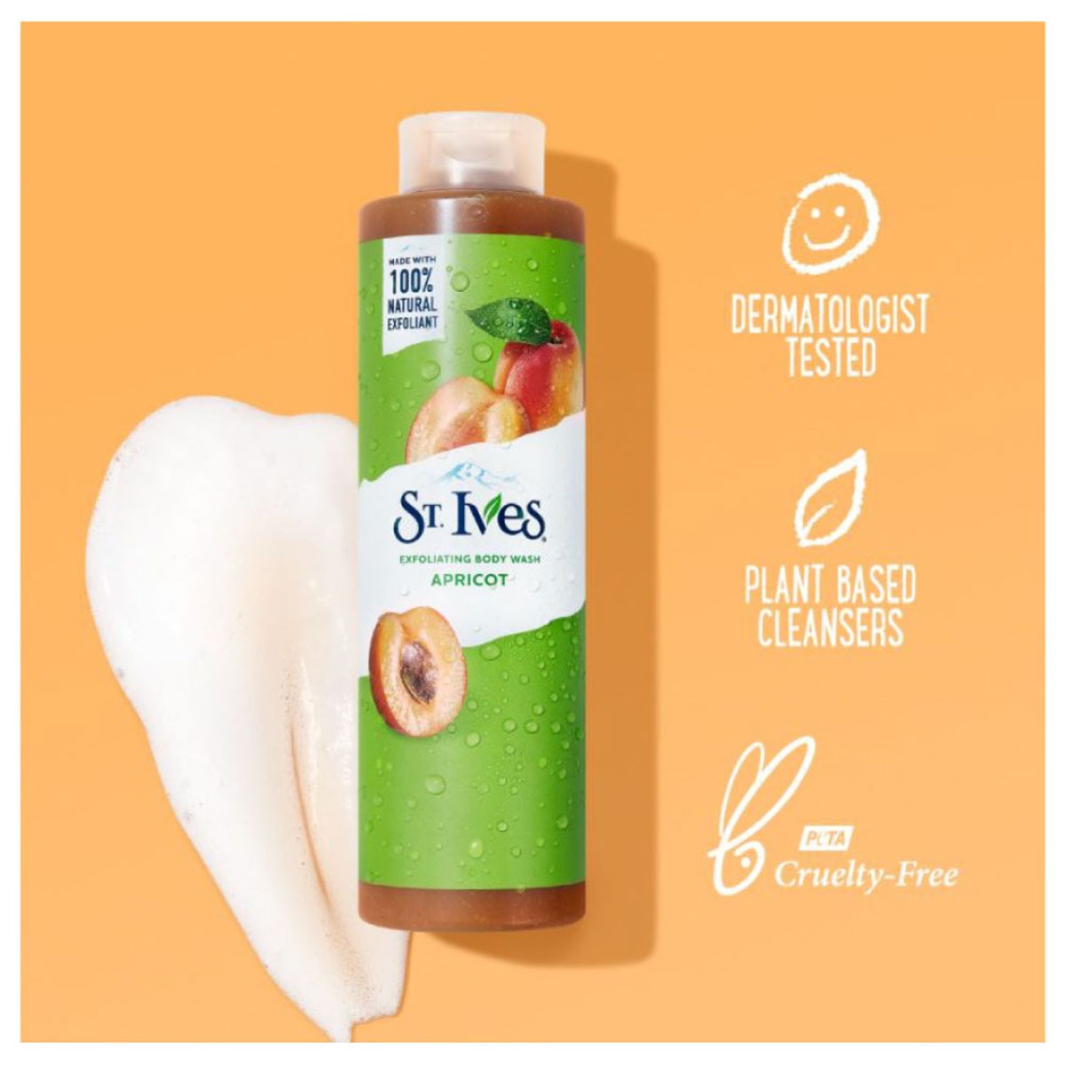 Picture of International USA product ST Ives Apricot Shower gel body wash used for Male/ female - 473 ml