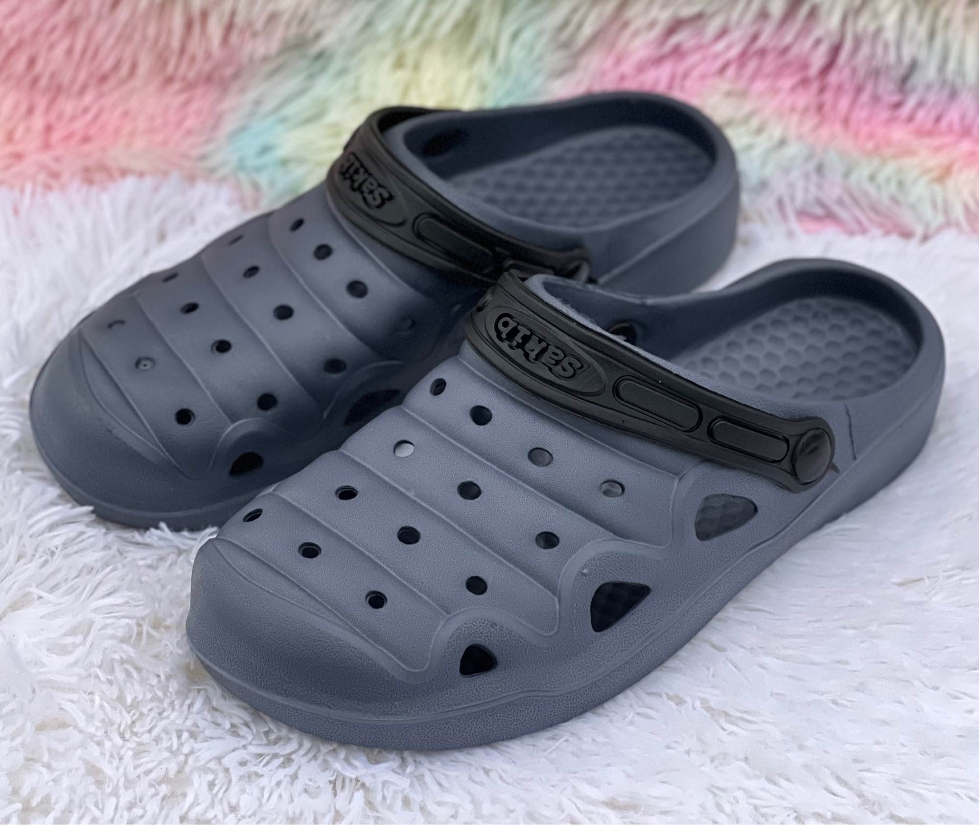 Picture of New Comfortable Lightweight Eva Rubber Slim-sole Crocs Half Shoes Sandals for Men