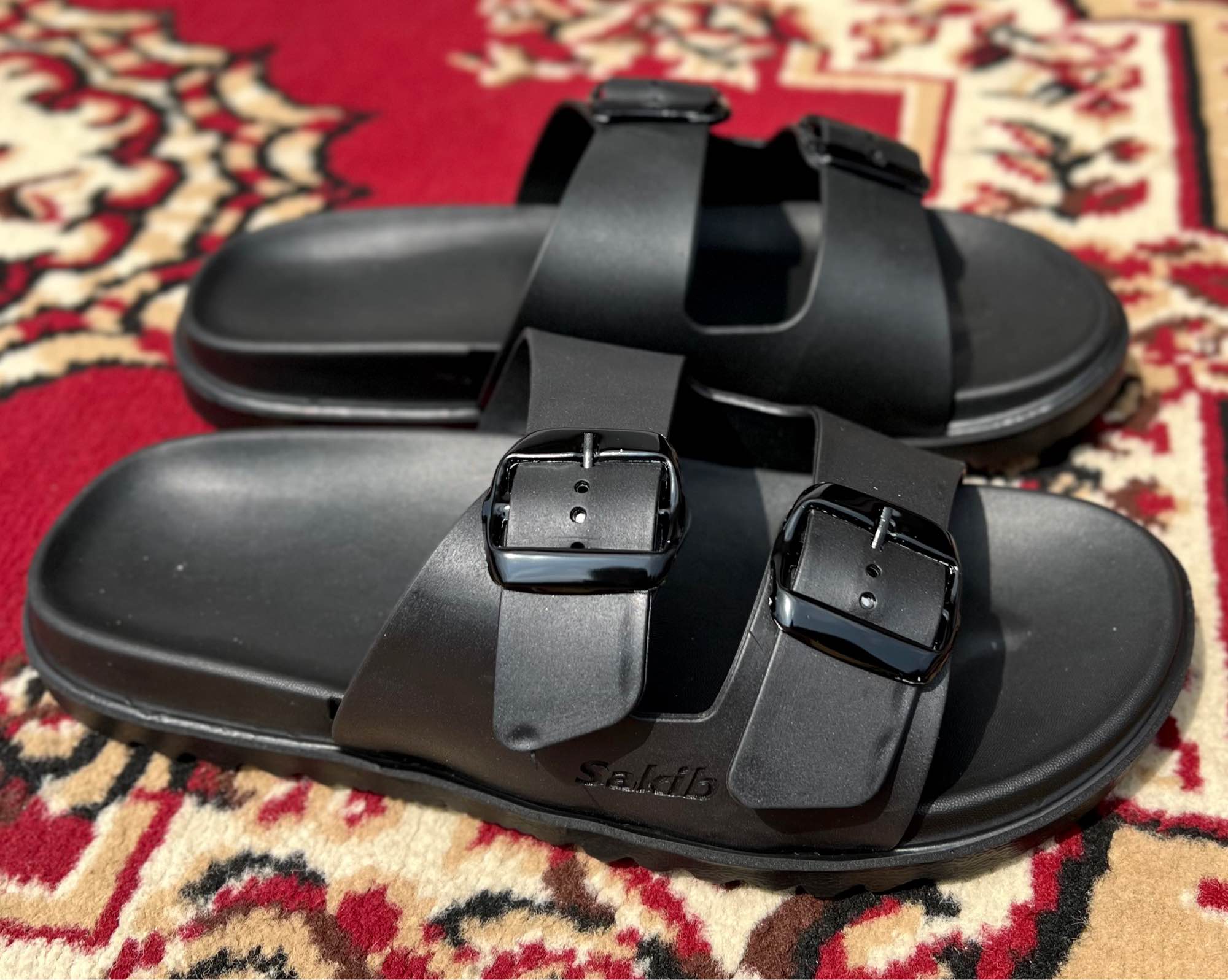 Picture of New Super Stylish Fashionable Arizona Eva Comfortable Adjustable Buckle Sandals for Men- Black