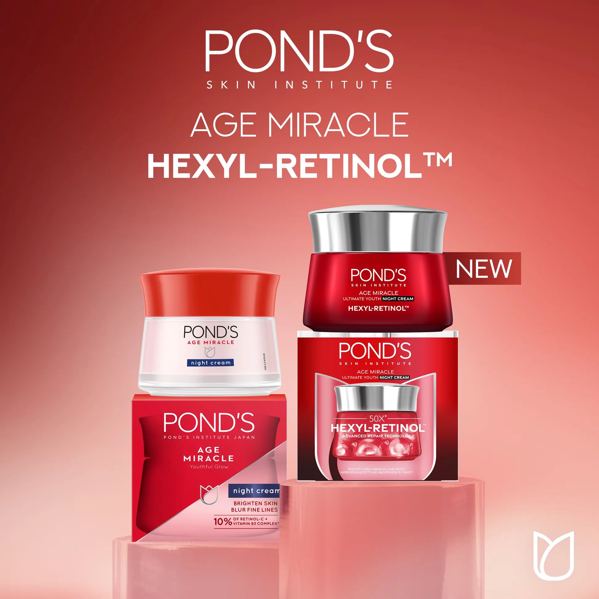 Picture of Indian Product Ponds Age miracle Youthful Glow With 10% Ratinol Collagen night Cream 50 Gm