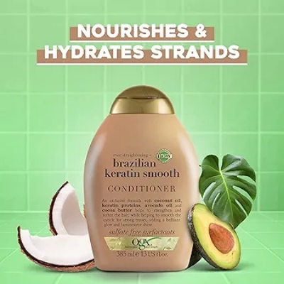 Picture of International Greece product Ogx Brazilian keratin smooth shampoo 385 ML
