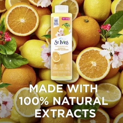 Picture of International American Product St.Lves Energizing Citrus & Cherry Blossom Body Wash Used For Male /Female -650 Ml