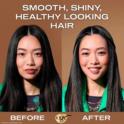 Picture of International Greece Product Ogx Brazilian Keratin With Smooth & Sleek Conditioner Used For Male /Female-385Ml