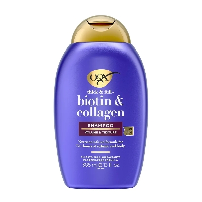 Picture of International USA Product OGX thik & Full Biotin & Collagen Shampoo Used For male/female 385 Ml