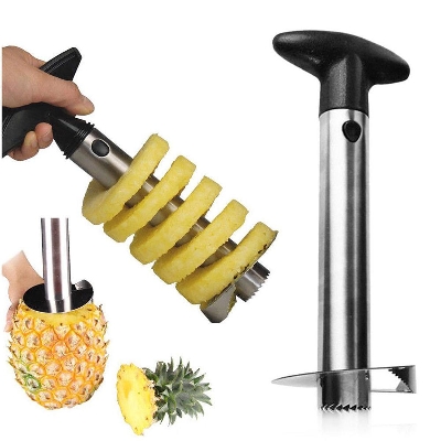 Picture of Pineapple Corer Slicer Cutter Peeler - Silver and Black Picture of Pineapple Corer Slicer Cutter Peeler - Silver and Black