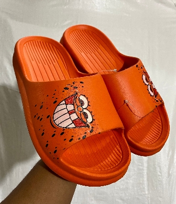 Picture of New Mens Trendy Ultra Soft Quick Drying Non-Slip Cartoon Printed Thick EVA Sole Open Toe Slipper Slides