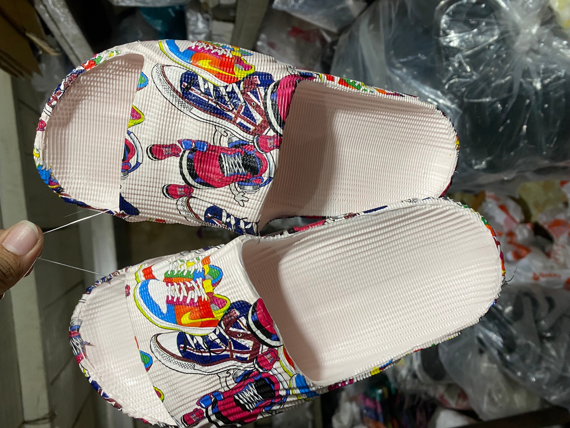 Picture of Mens New Fashionable Trendy Printed Adilette Textured Slip-on Slide Slippers Sandals Picture of Mens New Fashionable Trendy Printed Adilette Textured Slip-on Slide Slippers Sandals