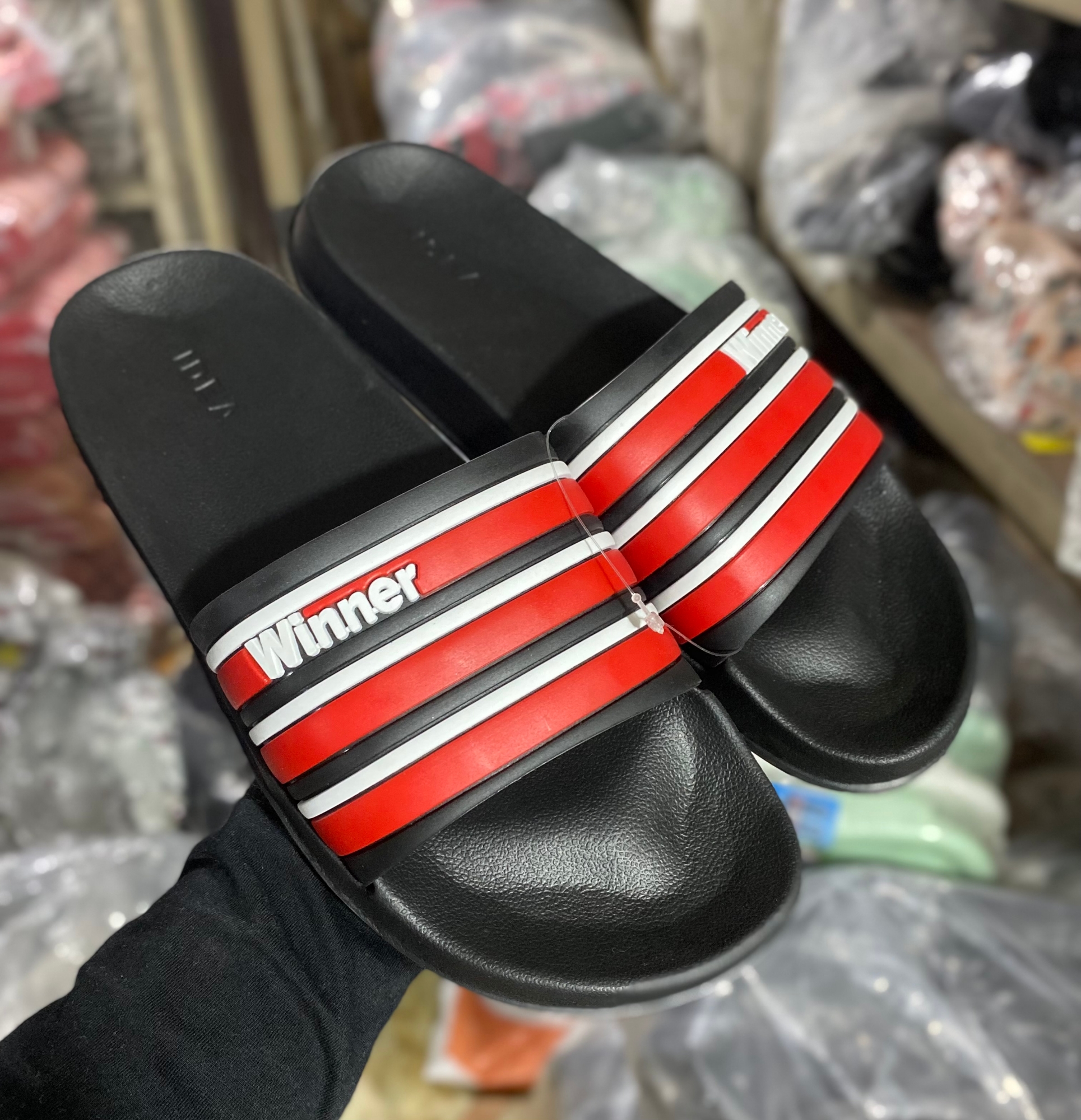 Picture of New Mens Cool Striped Slides Sandals