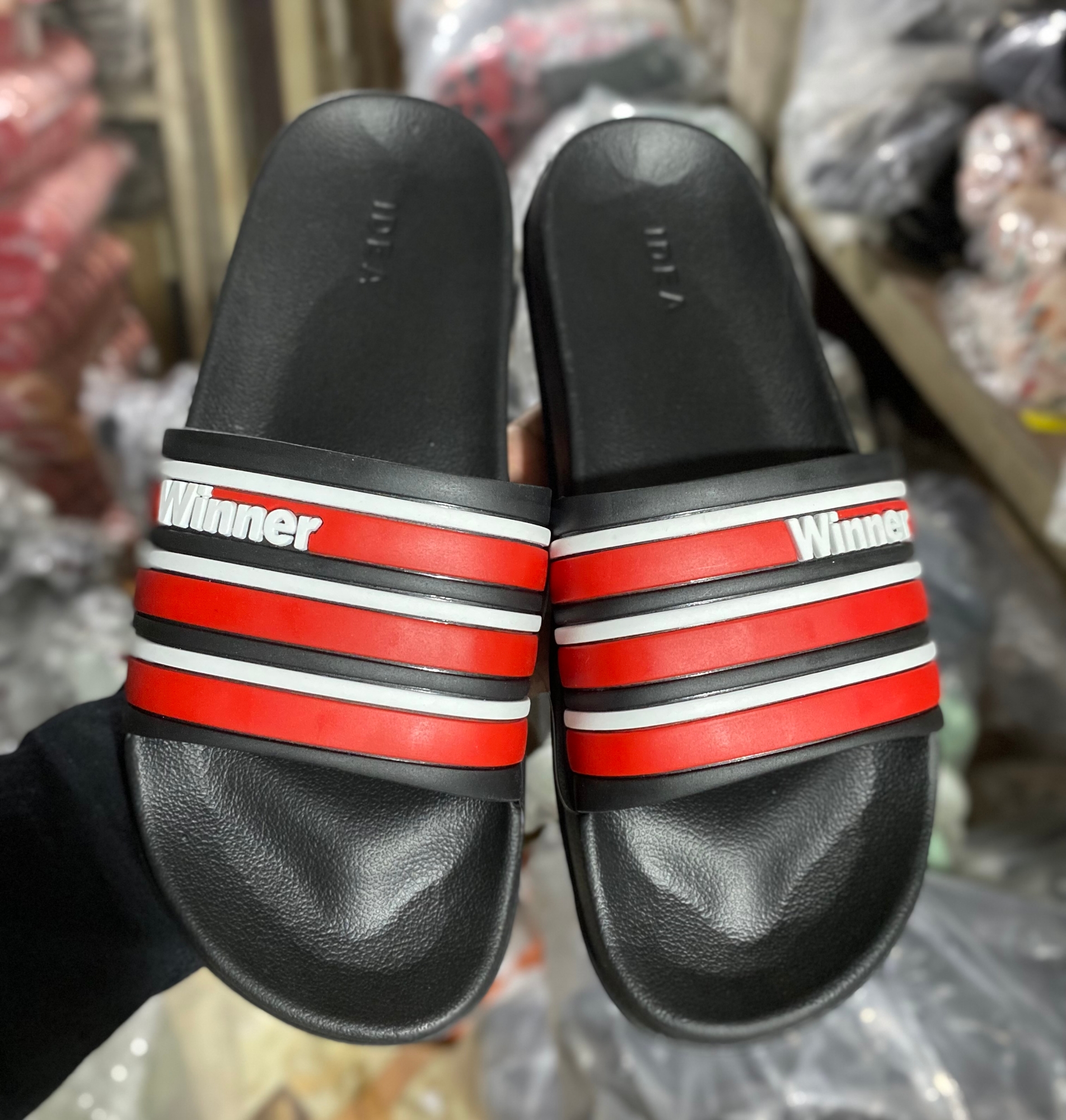 Picture of New Mens Cool Striped Slides Sandals