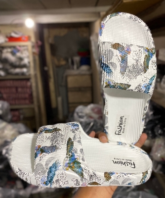 Picture of Mens New Super Trendy Non-Removable Sticker Printed Textured Slip-on Slides Slipper Sandals