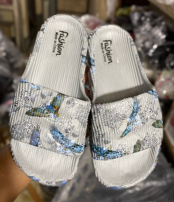 Picture of Mens New Super Trendy Non-Removable Sticker Printed Textured Slip-on Slides Slipper Sandals