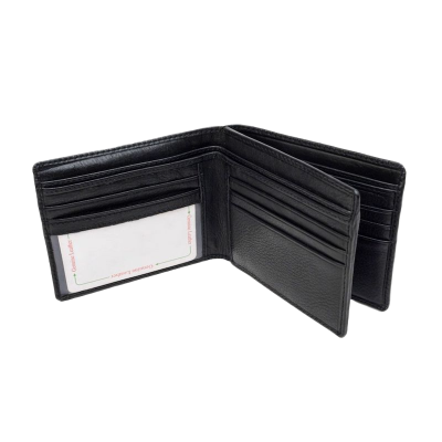 Picture of Avro Premium Bifold Double Chamber Black Wallet For Men 100% Cow Leather Money Bag For Men Men's High Quality Bi-Fold Wallet For Men Elegant And Comfortable Stylish Export Quality Money Bag For Men Cow Leather Short Wallet For Men
