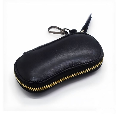Picture of Avro Zipper Key Ring For Bikers , Key Ring For Lockers Cow Leather Black Wallet For Men 100% Leather Money Bag For Men Key Ring For Biker , Locker