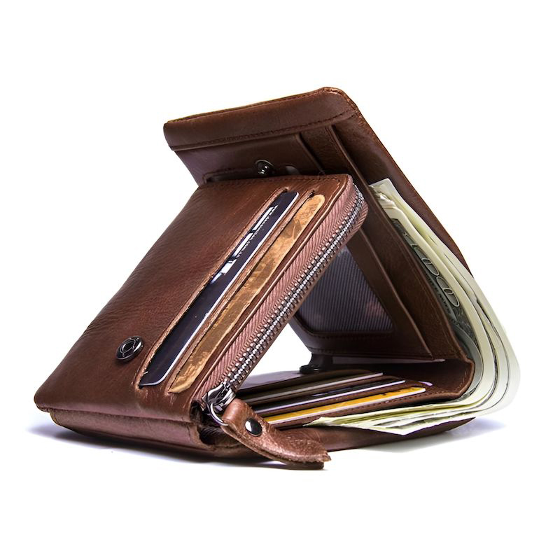 Picture of Avro Premium Men's High Quality 100% Cow Leather Trifold Wallet For Men Elegant And Comfortable Stylish Export Quality Money Bag For Men Cow Leather Short Wallet Fashion Vintage Wallet Casual Male Wallet Multi-Card Slot Wallet For Man