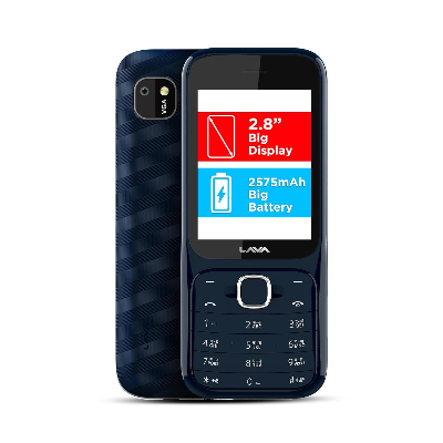 Picture of Lava Gem Power Feature Phone (2.8" Display, Camera & Flash) | 2575mAh Smart AI Powerful Battery | Wireless FM & Recording