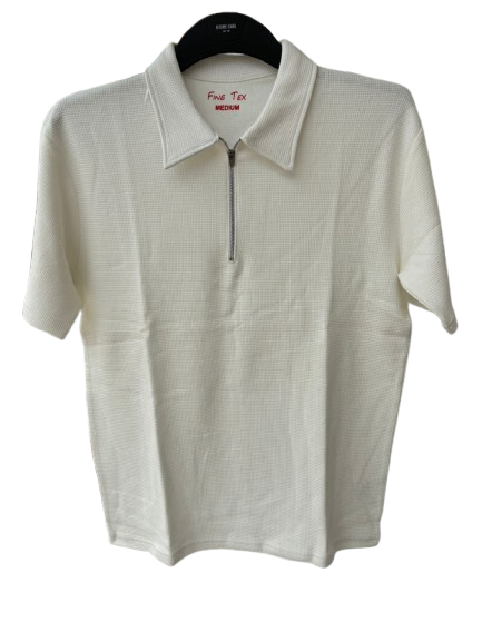 Picture of " Premium Drop Shoulder Zipper Polo Shirt For Men"