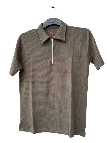 Picture of " Premium Drop Shoulder Zipper Polo Shirt For Men"