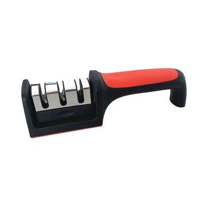 Picture of New KitchenKnife Sharpner ,3 Segment Knife Sharpener Household Multi-Functional Hand-Held 3-Purpose Black Sharpening Stone