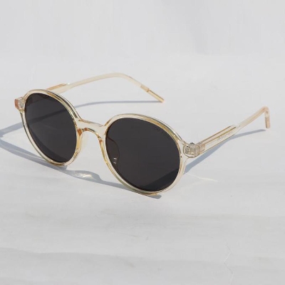 Picture of Jelly Orange Clear Retro Round Sunglasses For Men and Women