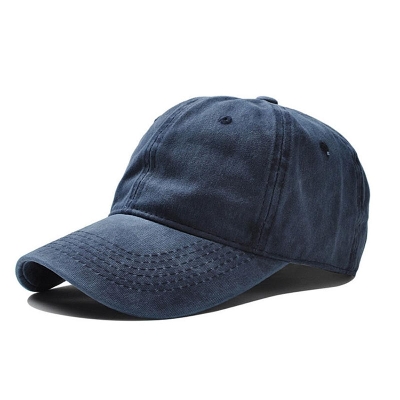 Picture of Wash Cap Baseball Cap Soft Top Solid Color Hat Man Woman Retro Leisure Sun Hat