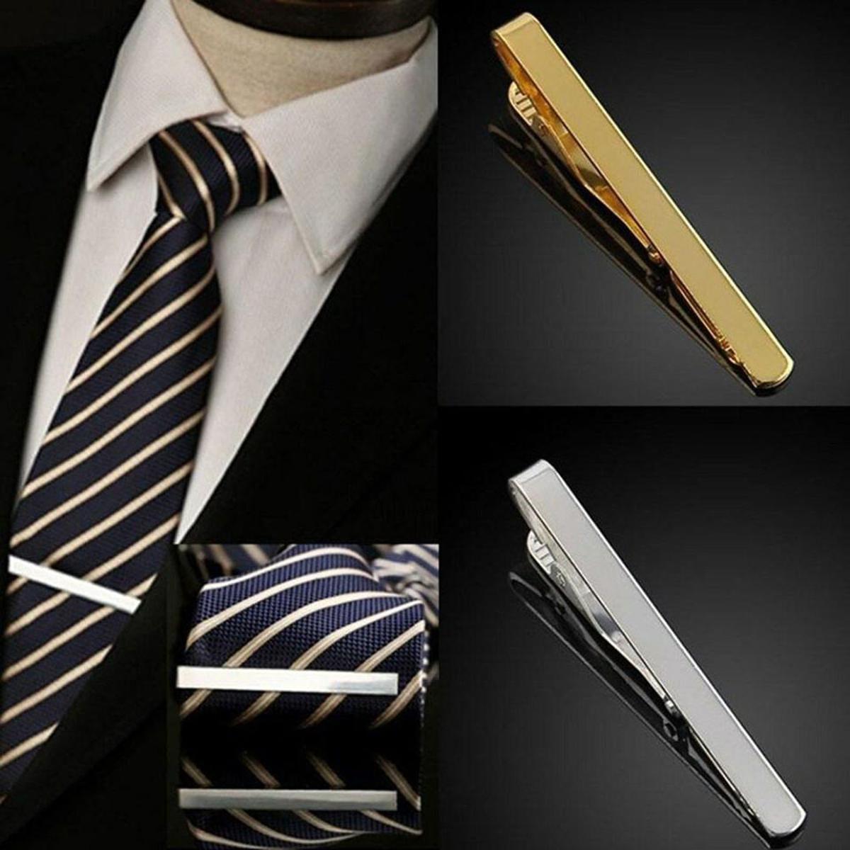 Picture of Metal Silver Tie Clip Bar Necktie Clasp -1pc