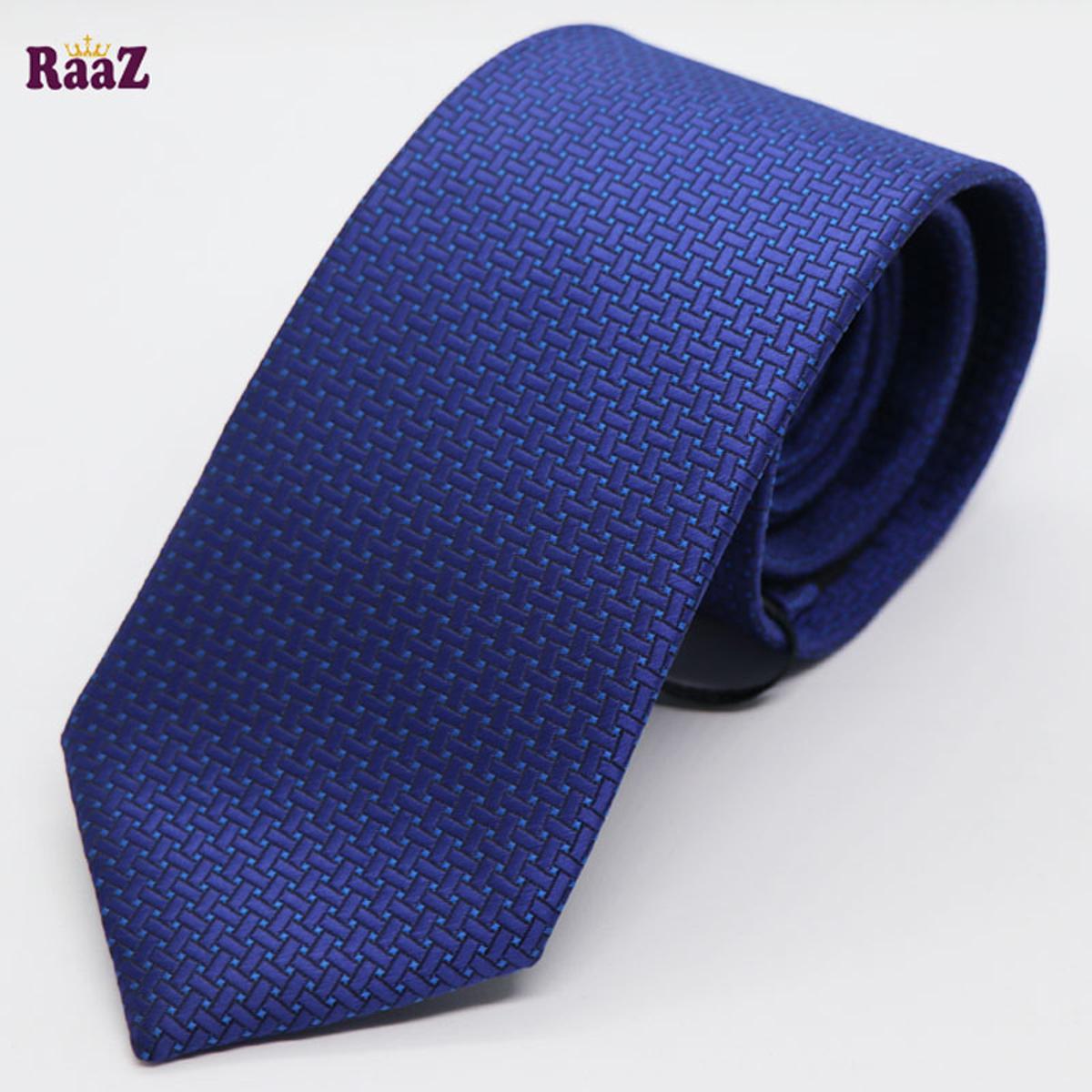 Picture of Blue Puzzle Design Embroidery Men's Necktie