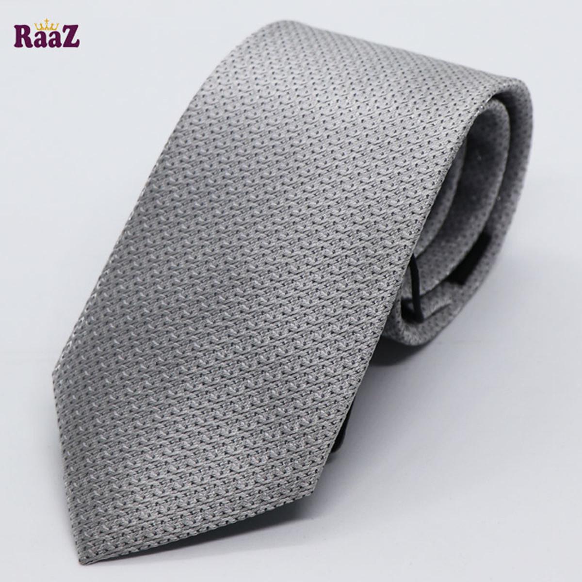 Picture of Silver Small Dot Embroidery Men's Necktie
