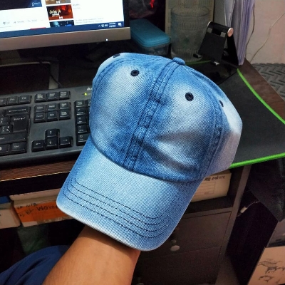 Picture of Export Quality Navy Blue Pure Denim Cap For Men