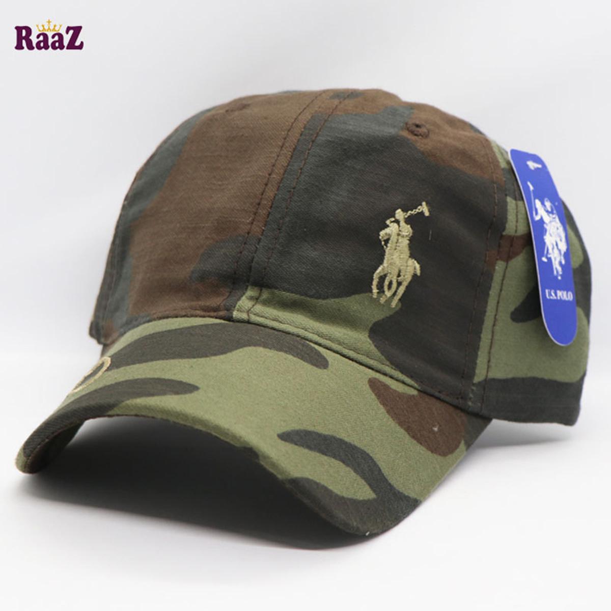 Picture of Camo Print US Polo Embroidery Logo Cotton Curved Cap