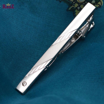 Picture of New Simple Metal Silver Tie Clip For Men Wedding Necktie Tie Clasp Clip Gentleman Tie Bar Crystal Tie Pin For Mens Gift