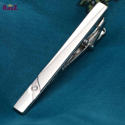 Picture of New Simple Metal Silver Tie Clip For Men Wedding Necktie Tie Clasp Clip Gentleman Tie Bar Crystal Tie Pin For Mens Gift