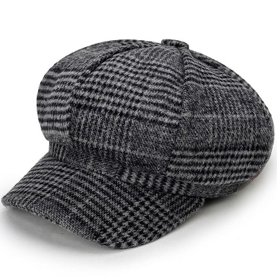 Picture of Artist Vintage Newsboy Cabbie Peaked Beret Cap Warm Baker Boy Visor Hat Flat Cap