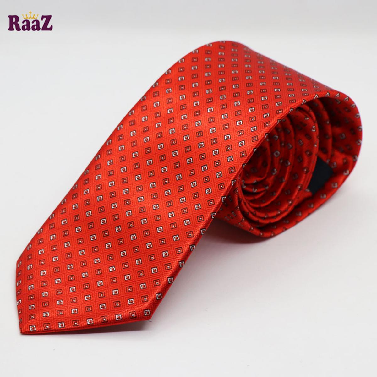 Picture of Red Stylish High-Quality Formal Fashion Premium Silk Business Wedding Party Necktie For Men