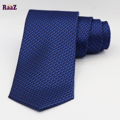 Picture of Navy Blue Black Mix Straight Square Men's Necktie