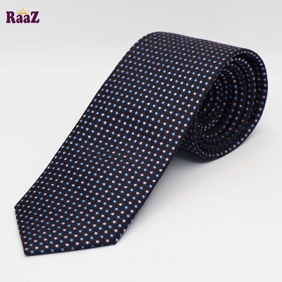 Picture of Black Mix Pink And Blue Dot Embroidery Men's Necktie