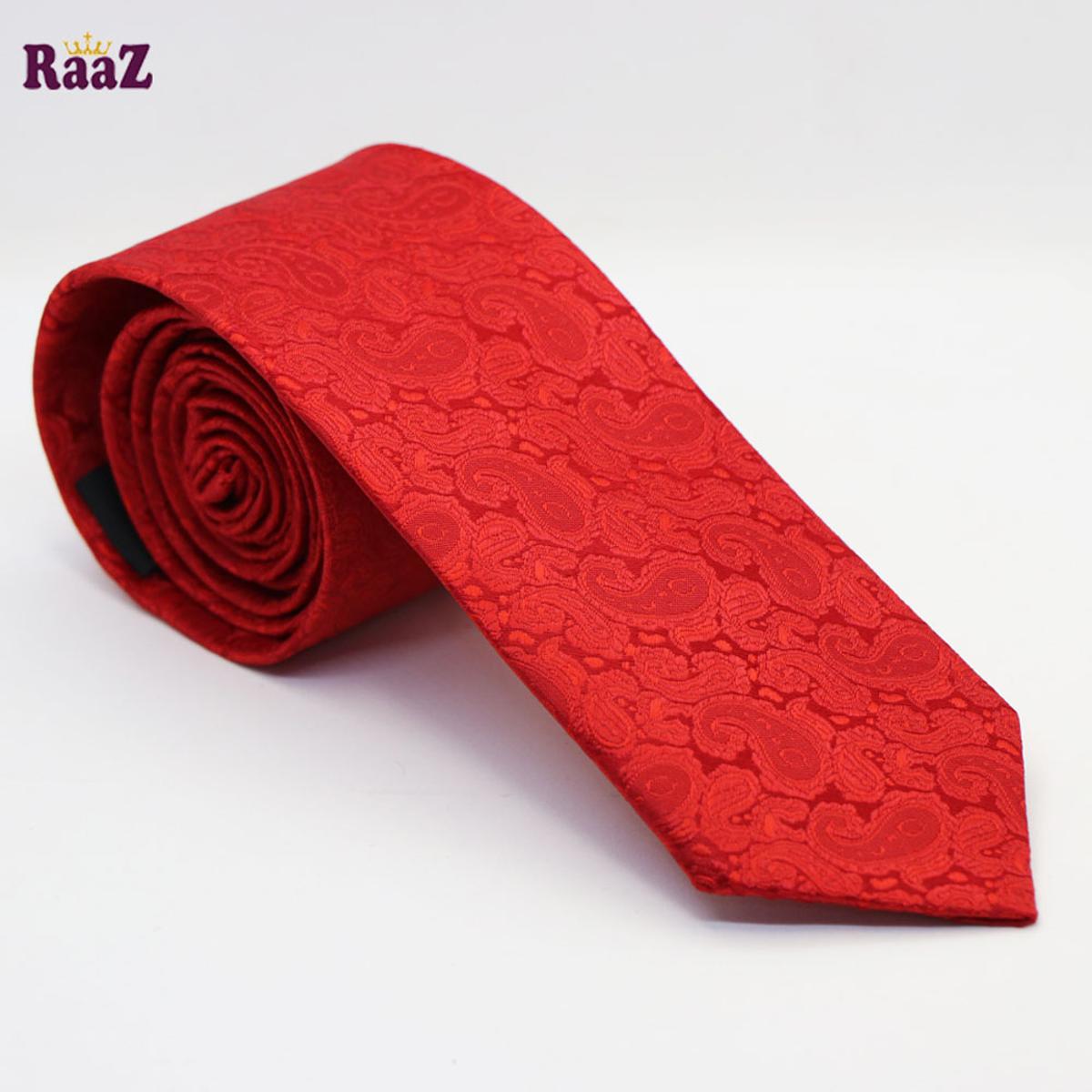 Picture of Red Stylish High-Quality Formal Fashion Premium Silk Business Wedding Party Necktie For Men