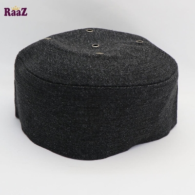 Picture of Deep Grey Cotton Mesh Air Prayer Tupi - Cap For Men