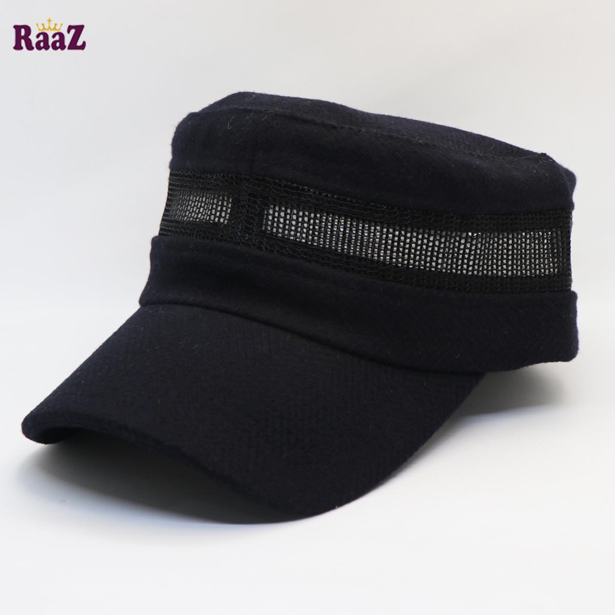 Picture of Navy Blue Fashion Export Quality News Boy Flat Net Cap For Men