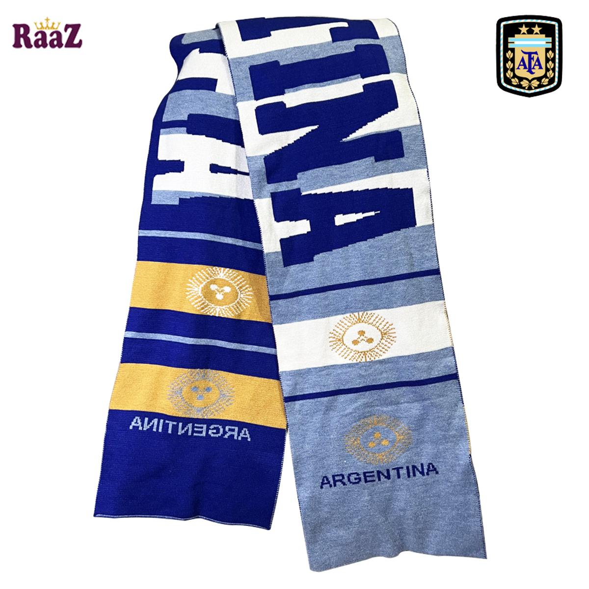 Picture of Argentina Football Knitted Logo Scarf Premium Fan Muffler - Maflar For Men
