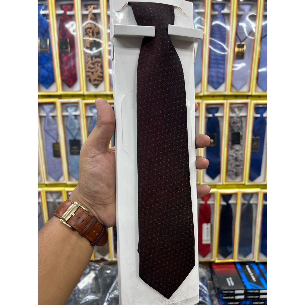 Picture of Brown Dot Fashion Formal Neck Tie For Men