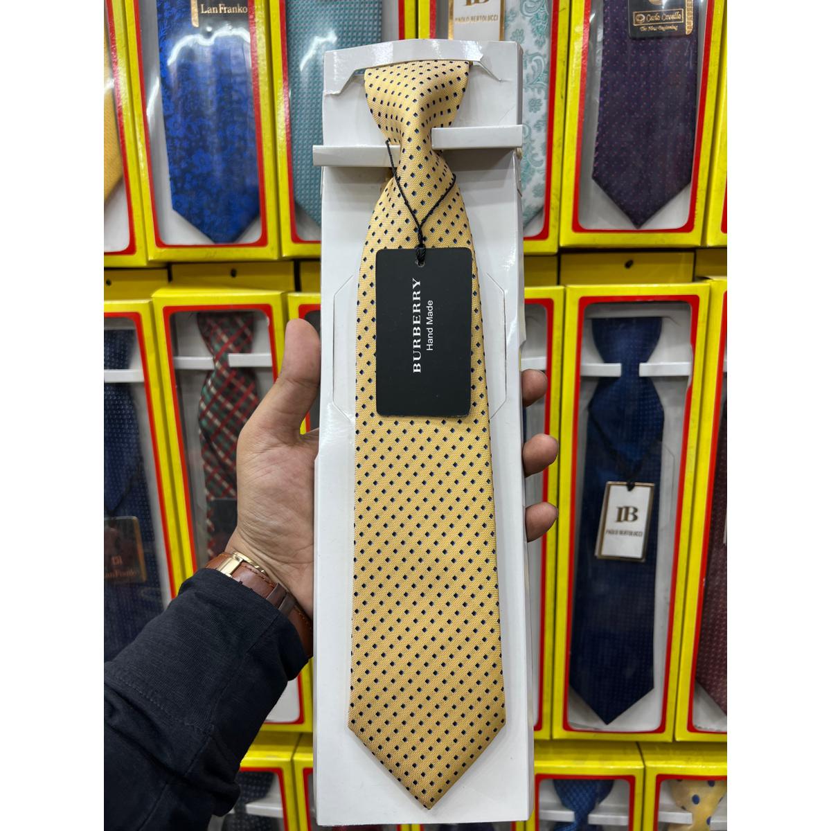 Picture of Yellow Dot Formal Tie For Men