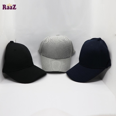 Picture of Black, Navy Blue, Silver, Flexfit Solid Stylish Von Cap For Men